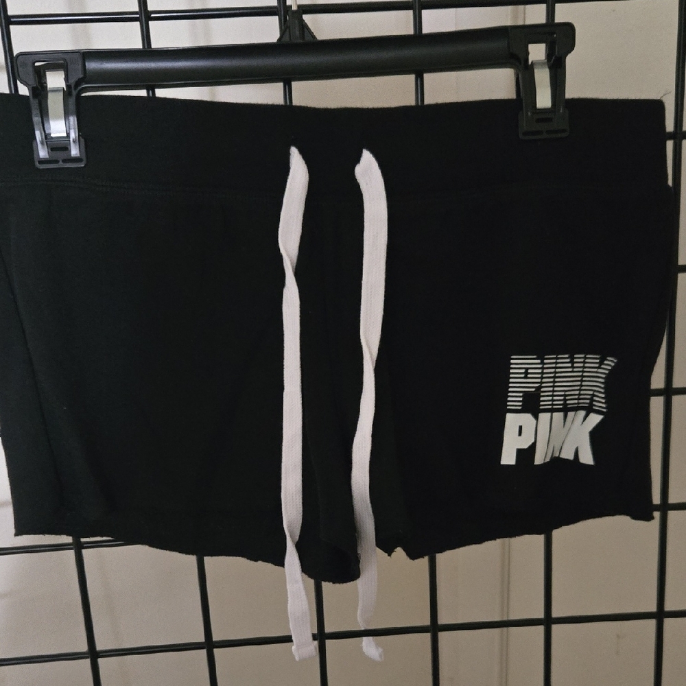 PINK Victoria's Secret Black and White Athletic Shorts